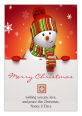 Vertical Rectangle  Snowman Top Christmas Hang Tag